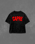 CAPRE Oversized Tee — Bold Red Graphic