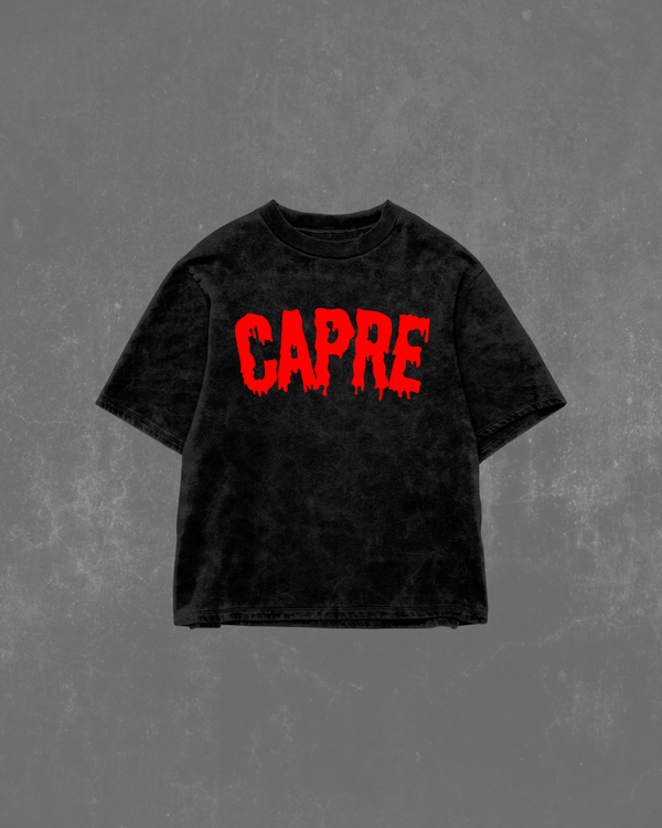 CAPRE Oversized Tee — Bold Red Graphic